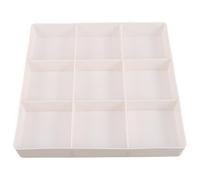 BELLIFFY Organisateur de Tiroir Extensible en Plastique Blanc 39X5X265 CM 3 Compartiments Ajustables pour Maquillage Rangement Bureau et Salle de Bain Séparateur Modulable pour