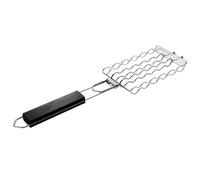 BELLIFFY Pince Barbecue Forme Ondulée en Acier Inoxydable Manche en Bois, Résistante aux Rayures pour Barbecue et Camping en Plein Air