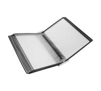 BELLIFFY Présentoir Mural Magnétique Noir pour Documents A4 10 Poches, Organisateur de Rangement Stable pour Courrier et Fichiers à Domicile Cuisine