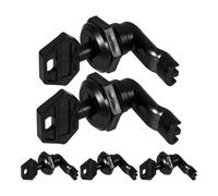 BELLIFFY Serrure à came 5 pièces 6 x 3 cm plastique noir pour coffrets de distribution électrique usage commercial industriel