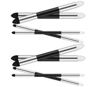 BELLIFFY Stylo Éponge à Frotter Lavable Double Pointe Argenté 8 Pièces pour Artistes, Outil de Détail de L'Artiste Polyvalent, Estompe Précis pour Croquis, Dessin et Mise en Valeur