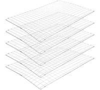 BELLIFFY Tapis de Barbecue Argenté en Acier Inoxydable en Filet 5 Pièces | Réutilisable, Résistant à Chaleur, Nettoyage Facile, Rangement Simple, Lot de 5