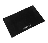 BELLIFFY Tapis de Maquillage Rectangulaire 50x80 Cm Noir, Nappe Protège-bureau Imperméable et Facile à Nettoyer, Housse de Table de Maquillage pour Coiffeuse, Accessoire Beauté Polyvalent
