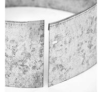 bellissa Bordure de Jardin & pelouse Kreis en métal - 99671 - tôle en Acier galvanisé, argenté - décoratif, Rond, Hauteur 13 cm, diamètre 30 cm - avec Technique d'assemblage brevetée