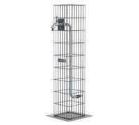 bellissa Colonne Gabion avec Robinet d'eau en métal - 95635 - Colonne Gabion de Haute qualité avec Robinet d'eau - Fontaine de Jardin décorative - 16 x 16 x 90 cm