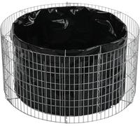 bellissa Parterre surélevé en Gabion Basic Rond - 95573 - jardinière Ronde en Cage à Pierre - kit de Construction, Film de séparation Inclus - diamètre 81/67 cm, Hauteur 40 cm
