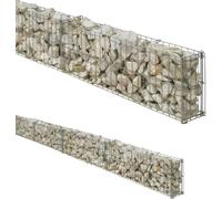 bellissa set pour mur-gabion - 95553 - mur-gabion, cages à pierres longueur réglable, kit évolutif- 464 x 10 x 20 cm