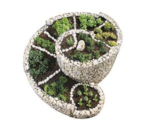 bellissa Spirale aromatique en Gabion La Grande - 95600 - Cage Pierre Jardin aromatique - matériaux, Dont Film de séparation, résistants au Gel - 200 x 150 x 20/80 cm