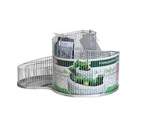 bellissa spirale aromatique en gabion pour balcon et terrasse - 98890 - cage pierre jardin aromatique avec rebord d'arrosage - film de séparation inclus - dimensions environ 57 x 42 x 29 cm