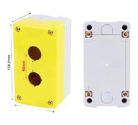 Bellmei IP65 Boîtier de commande à bouton-poussoir étanche avec boîtier industriel ABS + PC Configuration 1 trou pour une protection fiable contre la poussière et l'humidité (2 trous)