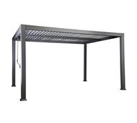 Bello Giardino | Pavillon de terrasse Palermo - Noir - Aluminium résistant aux intempéries - 100 % plastique - Design moderne