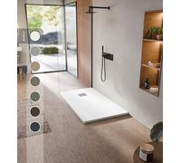 BELLOBATH Receveur de Douche en Résine Antidérapant Blanc 80x180 cm