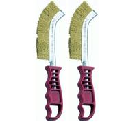 Bellota 50806-A - Brosse Métallique de Nettoyage avec Manche en Plastique de Type Spid - Brosse Métallique en Laiton Ondulé pour Atelier (Lot de 2)