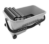 Bellota 58003 - Bac de nettoyage professionnel pour travaux de carrelage - Seau avec roues et 3 rouleaux égoutteurs