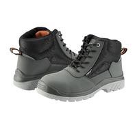 Bellota 72307NJS3 - Bottes de sécurité Comp+ Noir S3 Homme et Femme en Cuir Hydrofugé Lisse, Rembourré et avec Zones Renforcées Anti-abrasion, gris, 41 EU X-Ancho