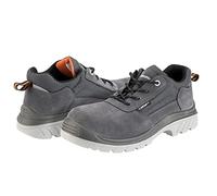 Bellota 72310GJS1P - Chaussure de sécurité Comp+ Gris S1P Homme et Femme en Cuir Serrage Respirant, Rembourrée et avec Zones Renforcées Anti-Abrasion, Gris, 44 EU X-Ancho