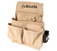 BELLOTA PC4BOL - Sac Porte-Outils en Cuir avec 4 Poches, logement pour Marteau et flexmètre