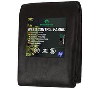 Bellushortus.eu Toile de paillage Noir Anti-Mauvaises Herbes - Tapis de Jardin résistant et perméable à l’Eau 50g/m², résistant aux UV, protège Les Plantes (1.1x20m = 22m²)