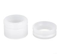 Belnotelt Outil de remplissage de capsules de café expresso, support réutilisable pour un dosage précis, support compact en plastique PP pour la cuisine, blanc, 4 x 4 x 3 cm