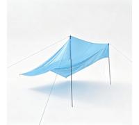 Belnotelt Voile d'ombrage imperméable et résistant aux UV pour la plage et les activités de plein air, bleu clair, carré, 3 x 3 m, en taffetas en nylon avec matériel (3 x 3 x 2 m, bleu clair)