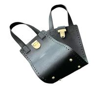 BELOWSYALER Fournitures de fabrication de sacs, accessoires de sac, sacs en cuir, poignées, fond de sacs avec pour bricolage, sac à main crocheté, accessoires de réparation, Noir
