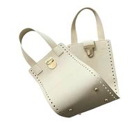 BELOWSYALER Fournitures de fabrication de sacs, accessoires de sac, sacs en cuir, poignées, fond de sacs avec pour bricolage, sac à main crocheté, accessoires de réparation, beige