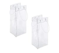 BELOWSYALER Lot de 2 refroidisseurs de boissons portables avec 4 couches de gel pour un contrôle rapide de la température Transparent