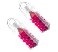 BELOWSYALER Lot de 2 refroidisseurs de boissons portables avec 4 couches de gel pour un contrôle rapide de la température Transparent