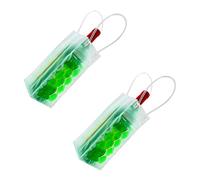 BELOWSYALER Lot de 2 refroidisseurs de boissons portables avec 4 couches de gel pour un contrôle rapide de la température Transparent