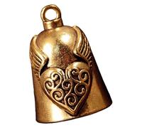 BELOWSYALER Pendentif crâne en cuivre avec clochettes fonctionnelles en métal pour accessoires d'artisanat et porte-clés en laiton, One Size, Comme décrit, Comme décrit.