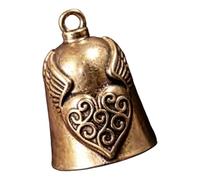 BELOWSYALER Pendentif crâne en cuivre avec clochettes fonctionnelles en métal pour accessoires d'artisanat et porte-clés en laiton, One Size, Comme décrit, Comme décrit.
