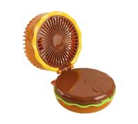 BELOWSYALER Ventilateur de table portable à batterie en forme de hamburger à vitesse unique pour bureau de chevet ou activité de plein air