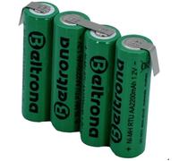 Beltrona RTU4AAZ Pack de piles rechargeables 4x LR6 (AA) cosses à souder en Z NiMH 4.8 V 2200 mAh