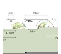 Beluga Applique murale/Plafonnier Double Vert