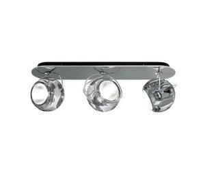 Beluga Applique murale/Plafonnier Triple Transparent