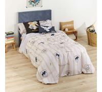 BELUM | Housse de couette avec boutons 100% coton Modèle Hogwarts Classic Lit; Housse de couette légère et confortable ; Housse de couette licences officielles (lit 120 cm)