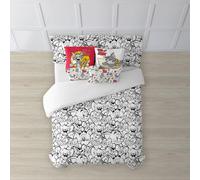 BELUM | Housse de couette Tom & Jerry | Housse de couette Modèle Tom & Jerry Black & Withe | Housse de couette avec boutons | Housse de couette 100% coton | Lit de 105 (180 x 240 cm)