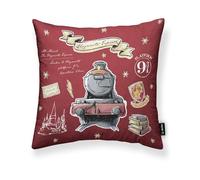 BELUM | Housse de Coussin 100% Coton 45 x 45 cm Modèle Hogwarts Express A | Housse de Coussin Looney Tunes | Housse de Coussin Tissu Half Panama 100% Coton Bio
