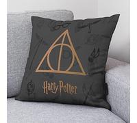 BELUM Housse de Coussin Harry Potter avec Rembourrage Inclus Taille 45 x 45 cm Modèle Deathly Hallows A