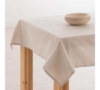 Belum - Nappe anti-taches 100% lin gris clair - Nappe rectangulaire en résine - Nappe hydrofuge de qualité en plusieurs dimensions - Nappe en lin pour intérieur et extérieur (300 x 150)
