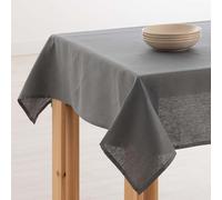 Belum Nappe Anti-Taches en Lin 100% | Nappe rectangulaire résinée | Nappe Hydrofuge de qualité en Plusieurs Dimensions | Nappes en Lin pour intérieur et extérieur (Antrachite, 100 x 130)