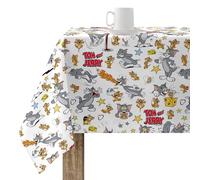 BELUM | Nappe Anti-Taches Tom & Jerry 02 | Nappe Anti-Taches | Nappe rectangulaire en résine | Nappe de Table | Nappe de Cuisine | Nappe de Table Domestique (300 x 140 cm)