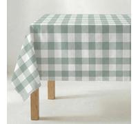 BELUM Nappe en résine Anti-Taches Carreaux 0120-104, Nappe à Carreaux Vichy Taille 250 x 140 cm, Nappe Anti-Taches sans Toile cirée Vichy Mint, Nappe en Tissu 100% Coton Biologique