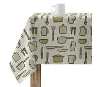 BELUM Nappe en résine anti-taches Masterchef Taille : 200 x 140 cm Modèle : 0400-59 Tissu : 100% coton - Nappe non-toile cirée toucher coton très doux - Nappe imperméable à l'eau répulsif liquide