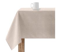 BELUM | Nappe en résine Anti-Taches XL Taille : 100 x 250 Modèle : Lisse Lin 101, Nappe XL Tissu 100% Coton résiné Anti-Taches (Tacte Non plastifié).