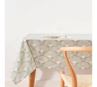 BELUM | Nappe résine 100% coton organique XL taille 180 x 250 cm | Nappe en résine anti-taches | Grand plateau rectangulaire