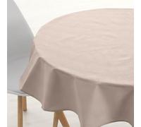 BELUM Nappe Ronde diamètre 140 Anti-Taches 100% Coton résiné, Nappe Non tissée, Nappe au Toucher Coton, Nappe imperméable, Nappe Anti-Taches, répulsif liquides