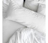 BELUM | Taie d'oreiller | Taie d'oreiller Coton | Taie d'oreiller Souple | Taie d'oreiller Uni | Taie d'oreiller de Qualité | Taie d'oreiller (Blanc 90 cm)