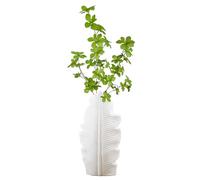 Belupai Monstera Vase en céramique en forme de feuille, vases décoratifs géométriques modernes en porcelaine en forme de palmier tropical pour centres de table, cuisine, bureau ou salon, décoration