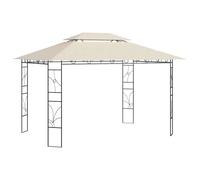 Belvédère 4x3x2,7 m Taupe 160 g/m² Tonnelle Pavillon Chapiteau Jardin vidaXL